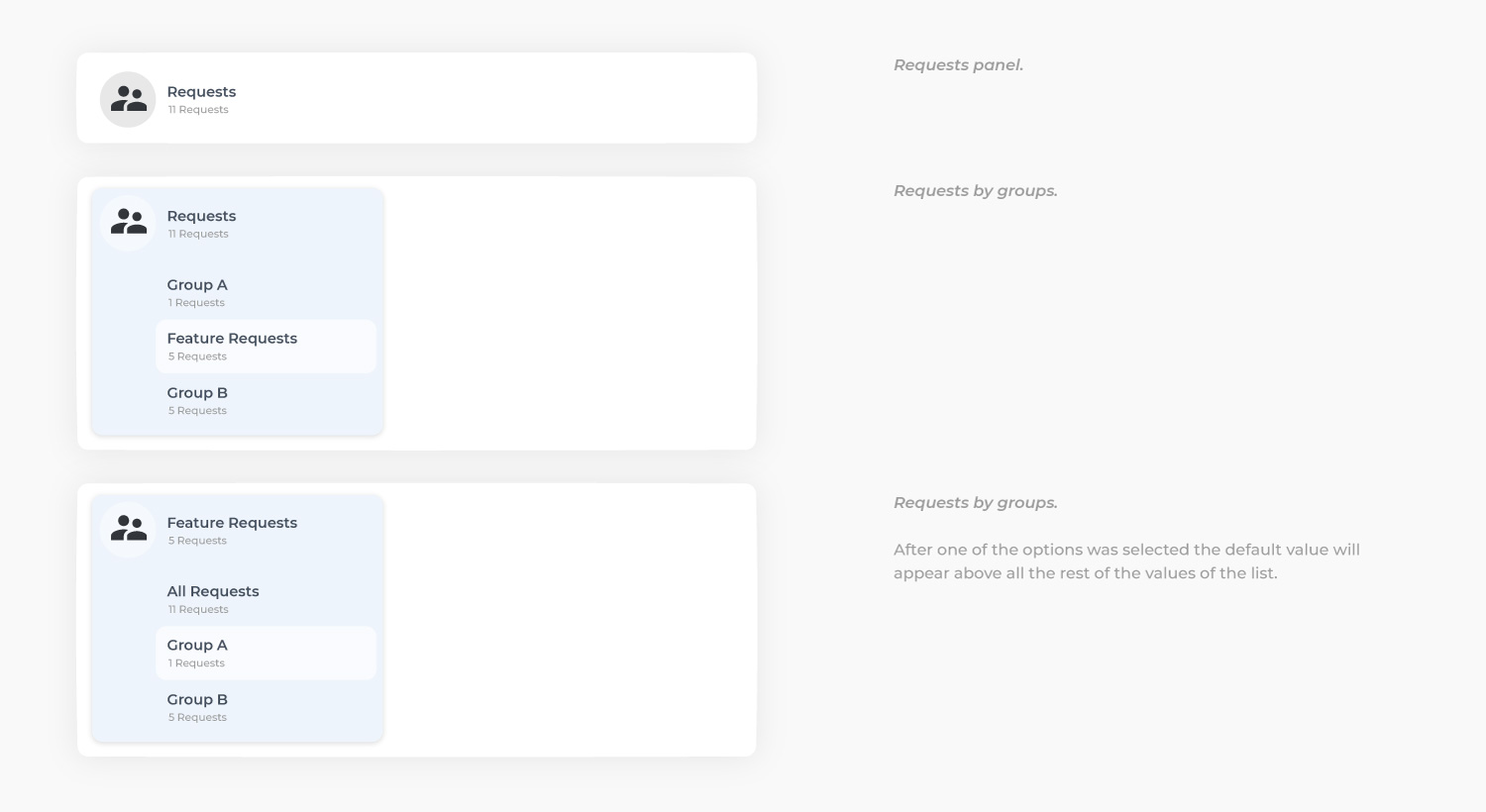 Analyse and model basic UI that will help Admins to filter posts by group and type